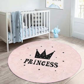 Ružový detský koberec ø 120 cm Comfort – Mila Home