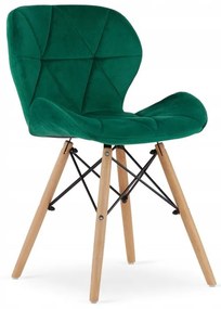 Jedálenská zostava TODI 60cm okrúhly stolový set čierny + 2 stoličky LAGO zelené