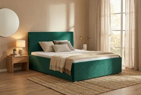 Postel TONY 140x200 cm Tyrkysová S matracom