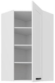 Horná rohová kuchynská skrinka Lucid 60x60 GN-108 1F (45° (korpus: biela + front: mdf biela). Vlastná spoľahlivá doprava až k Vám domov. 1134644