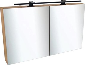 Comodo Zrkadlová skrinka Ideal OW 100 ZS LED-B s osvetlením Any LED 80 B, čierna