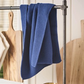 Ib Laursen Pletená utierka Mynte Midnight Blue