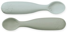 Kaki/svetlomodré detské lyžičky v súprave 2 ks zo silikónu Olive Mix – Cam Cam Copenhagen