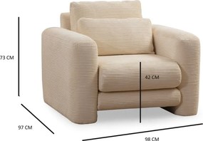 Designové křeslo Lily béžové