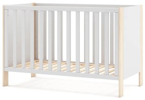 Biela/prírodná postieľka 60x120 cm Esteban - Marckeric