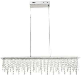 GLOBO Dizajnový LED krištáľový luster nad jedálenský stôl SCALA