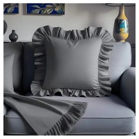 Obliečka na vankúš s prímesou bavlny 40x40 cm Ruffled – Mila Home