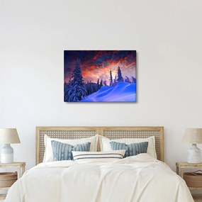 Obraz - Zimný súmrak (70x50 cm)