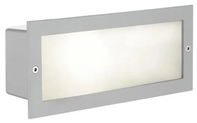 Eglo 88008 - Vonkajšie zápustné svietidlo ZIMBA 1xE27/60W strieborná/biela IP44 EG88008