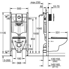 GROHE 39900000 - Sada 6 v 1 SOLIDO 1,13 m keramika/biela