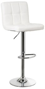 Biele barové stoličky s nastaviteľnou výškou z imitácie kože v súprave 2 ks (výška sedadla 93 cm) – Casa Selección