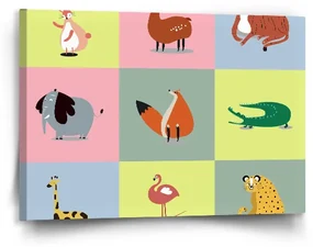 Sablio Obraz Zvieratká zo Zoo - 90x60 cm