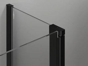 Mexen, Mexen Mist L Duo sklápací sprchový kút 105 x 100 cm, čierny rám - 8A4L-105L-100P-70-70