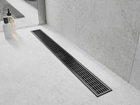 Mexen Flat, lineárny podlahový žľab 70 cm, M33, grafitová matná, 1E33070-15