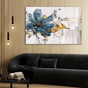 DUBLEZ | Drevený obraz kvetu do spálne - Modrá vášeň