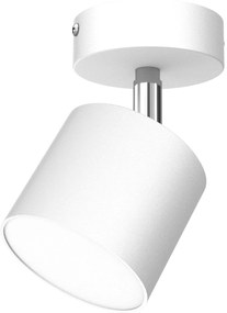 Bodové svietidlo Dixie, 1x biele kovové tienidlo, w/ch