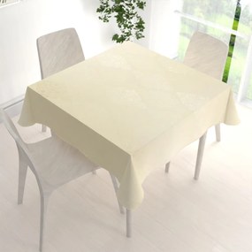 Biante Teflónový štvorcový obrus TF-104 Svetlo vanilkový zámocký vzor 120x120 cm
