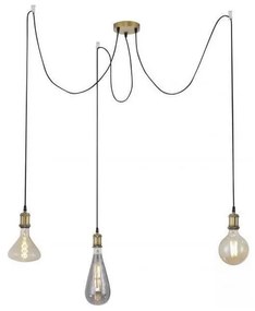 Leuchten Direkt 13571-60 - Luster na lanku DIY 3xE27/60W/230V pavúk mosadz