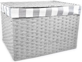 Úložný box s vekom sivý Rozmery (cm): 40x29, v. 28