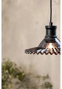 Čierne závesné svietidlo so skleneným tienidlom ø 21,5 cm Novia – Markslöjd