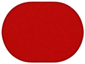 Vopi, Kusový koberec Eton červený ovál, 50x80, červená, kuchyňa