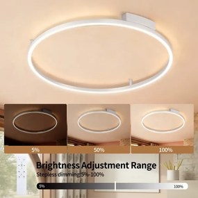 Brilagi - LED stmievateľné svietidlo PORTOFINO LED/60W/230V pr. 80 cm strieborné +DO