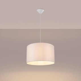 Závesné svietidlo Nova, 1x biele textilné tienidlo, (fi 40 cm)