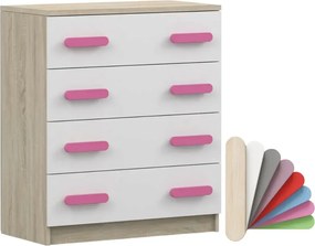 Komoda SCOUT - dub sonoma/biela (viac variant)