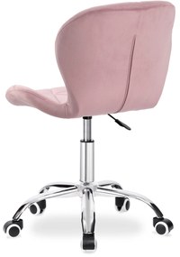 Otočná kancelářská židle Spiner Velvet růžová