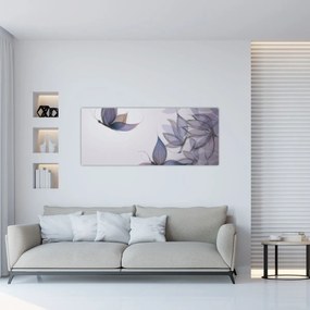 Obraz - Kreslené motýle (120x50 cm)