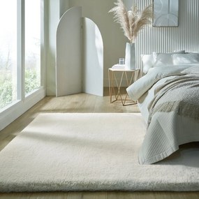 Biela syntetická kožušina 200x290 cm Ivy Luxury Fur – Flair Rugs