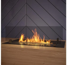 InFire - Vstavaný BIO krb 8,5x60 cm 3,5kW čierna IF0071