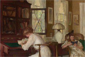Obraz - Edmund Tarbell, Josephine and Mercie, reprodukcia (90x60 cm)