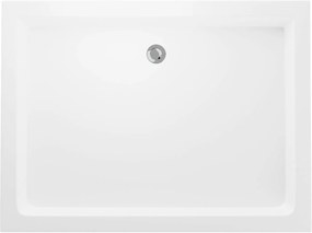 Mexen RIO - Obdĺžniková sprchová vanička 120x80x14 cm + chrómový sifón, biela, 45108012