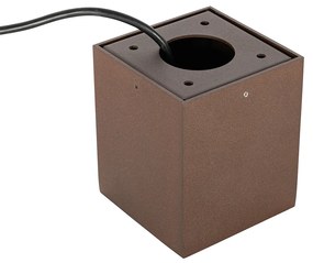 Priemyselné záhradné bodové svetlo hrdzavohnedé štvorcové IP65 - Lennard
