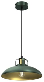 Luster na lanku FELIX 1xE27/60W/230V zelená