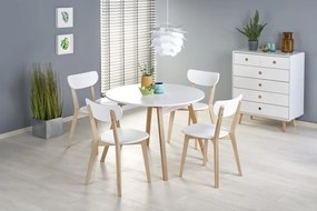 Jedálenský rozkladací stôl Ruden 102/142 cm biely
