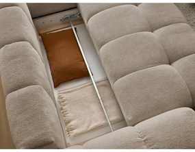 Taupe ženilková rozkladacia/s úložným priestorom rohová pohovka (pravý roh/do L) Everest – Bobochic Paris