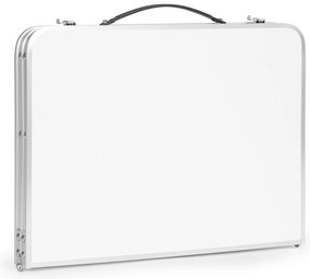 MultiGarden Turistický skladací stolík 60x40cm - biela