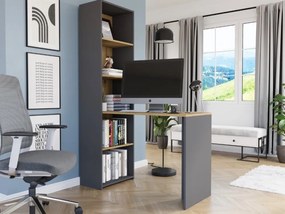 Písací stôl s regálom MODERN B-50S – 120 x 50 x 180 cm - rôzne farebné prevedenia biela