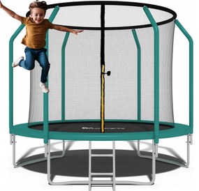 Prémiová záhradná trampolína pre deti s vnútornou sieťou 8FT  - Ø 252 cm