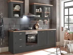 Kuchynská linka Jasmin, antracit/dub%