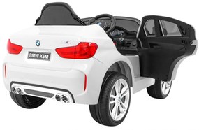 RAMIZ ELEKTRICKÉ AUTÍČKO BMW X6 - NELAKOVANÉ - BIELE -  MOTOR 2X45W - BATÉRIA 2 x 6V/7Ah - 2023