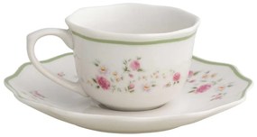 Biele porcelánové šálky v súprave 2 ks na espresso 90 ml Nonna Rosa – Brandani