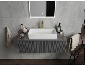 Mexen Nadia, umývadlo na dosku 620x355x115 mm, biela-zlatý okraj, 21616005