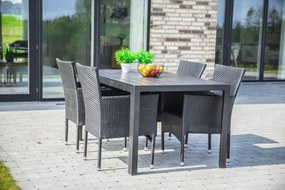 Noela Záhradný jedálenský set Viking L + 4x ratanové kreslo Bali