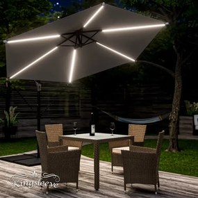 InternetovaZahrada LED slnečník Mali Ø350 cm - antracit