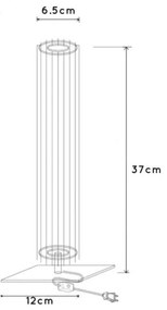 Lucide 73506/01/30 - Stolná lampa LIONEL 1xE27/60W/230V