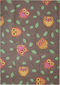Detský kusový koberec Little Owls, 300x400, hnedá, detská izba, AladinWorld Expres