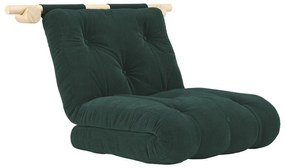 Tmavozelené menčestrové kreslo Hooked – Karup Design